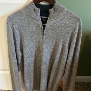 100% cashmere quarter zip sweater